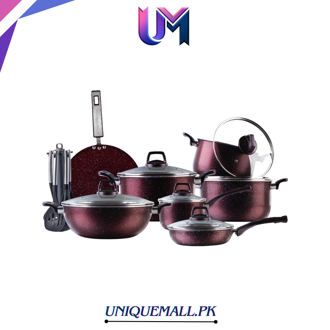 XELENT Grand Marble Coated 21pcs Gift set (MEHROON)