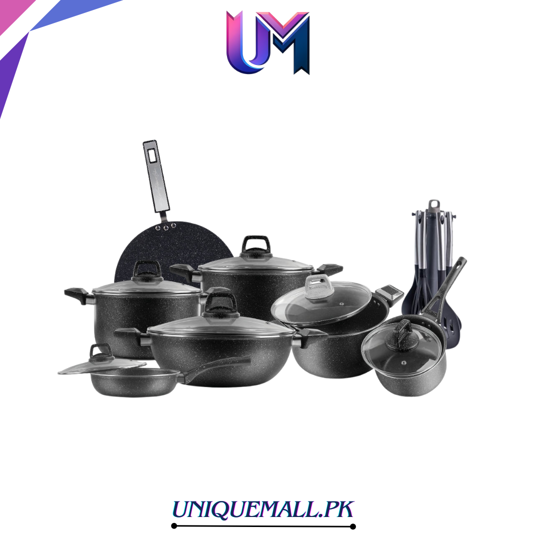 XELENT Grand Marble Coated 21pcs Gift set (BLACK)