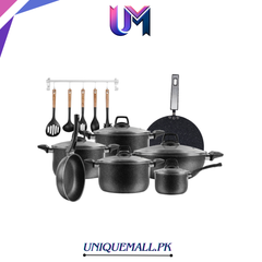 XELENT Jumbo Marble Coated 19pcs Gift set (Black)