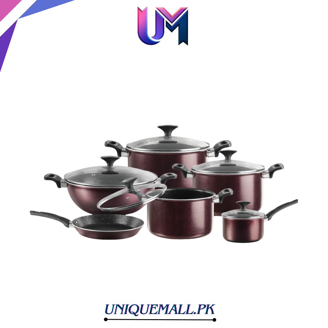 MAGNO Decor Non stick Cookware set 18pcs (MEHROON)