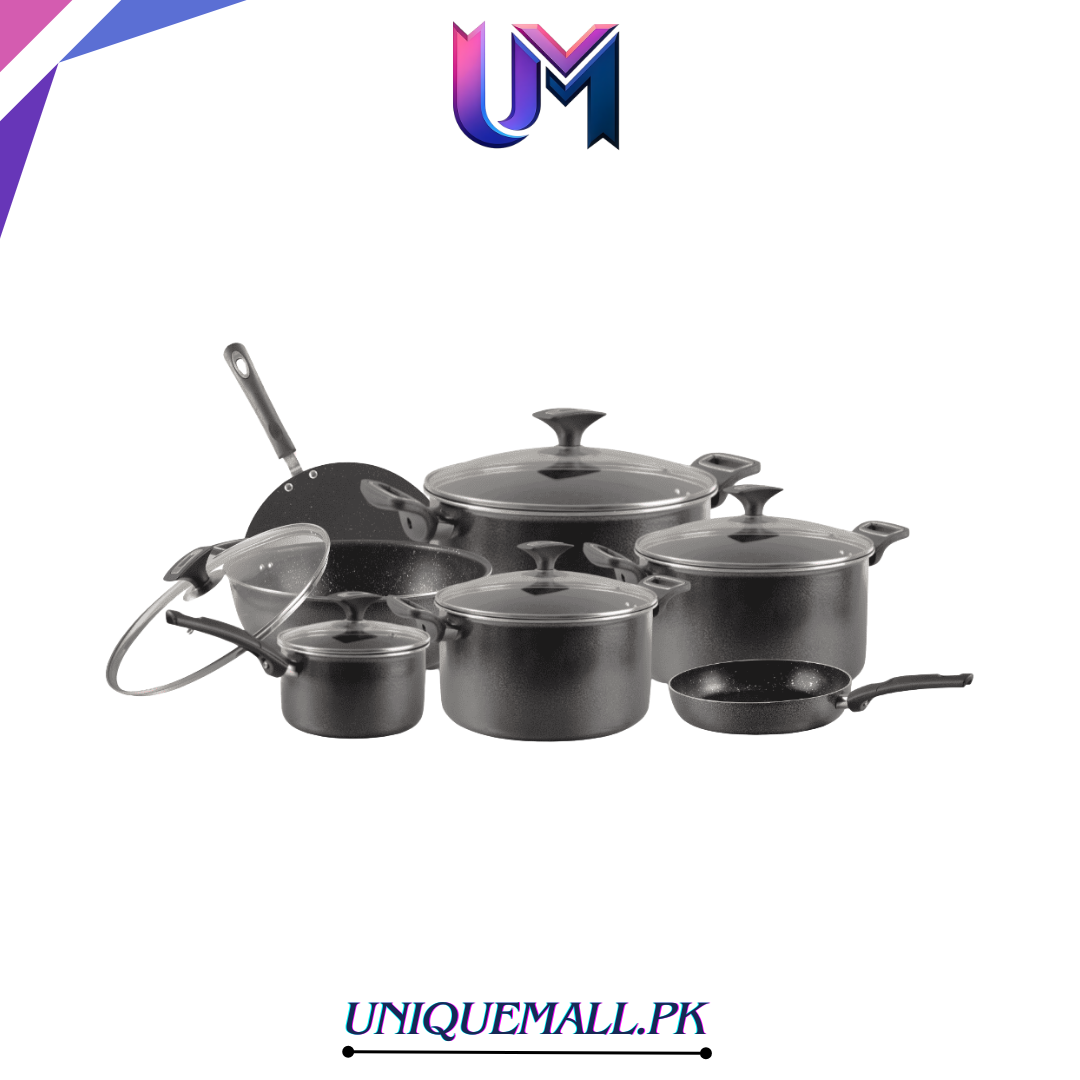 MAGNO Decor Non stick Cookware set 18pcs (Grey)