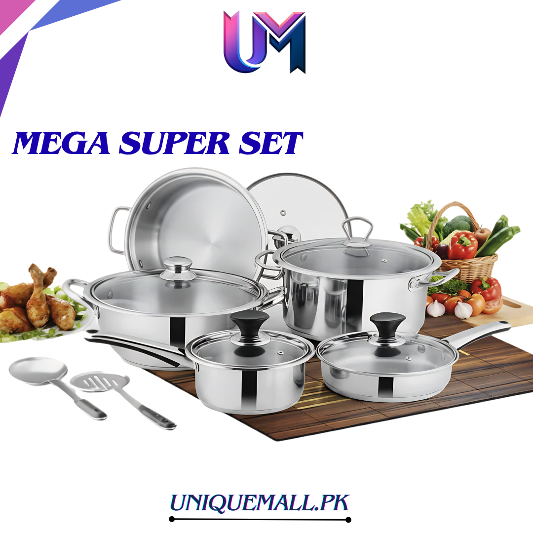 Sonex Mega Super 12-Pc Stainless Steel Cookware Gift Pack