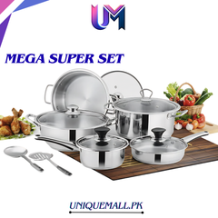Sonex Mega Super 12-Pc Stainless Steel Cookware Gift Pack