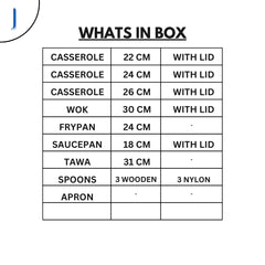 XELENT Jumbo Marble Coated 19pcs Gift set (Black)