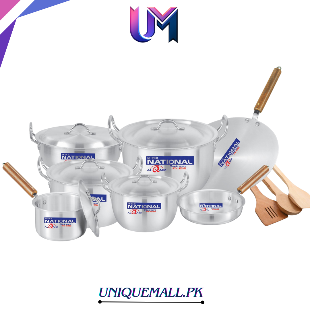 National Apple Pot Cookware Set 15pcs| Metal Finish
