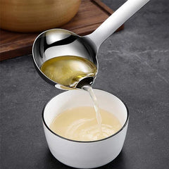 Stainless Steel Oil Separator Spoon – Long Handle Soup Strainer & Fat Skimming Ladle for Cooking - Kingbazar.pk