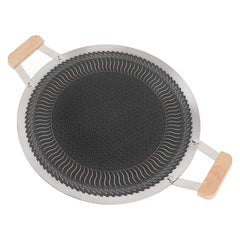 German Honeycomb Laser Coated Tawa with wooen Handle Single Laser