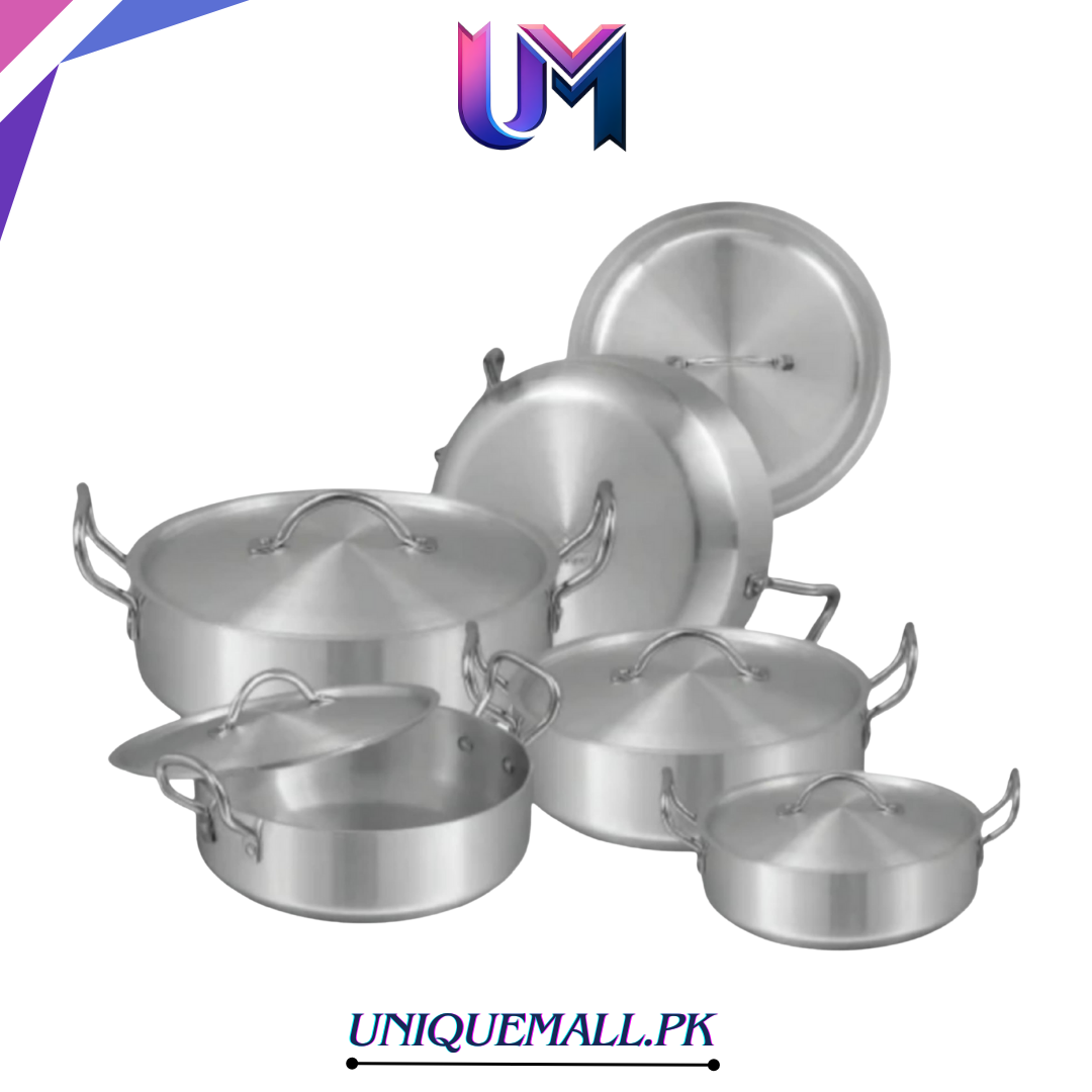 Sonex Flat Karahi – Metal Finish  2-6