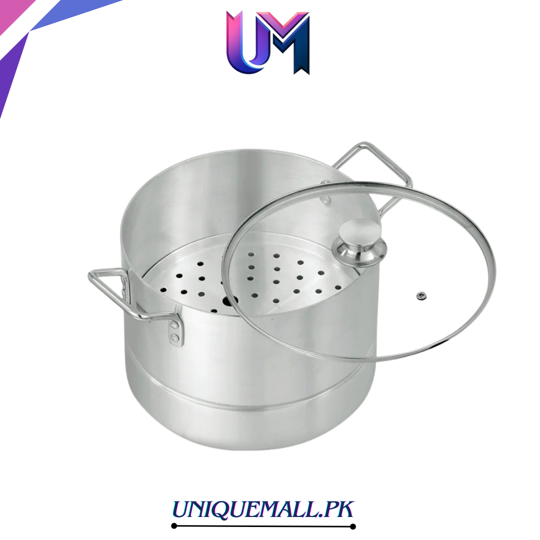 Sonex Royal Steamer – Aluminium Steamer Pot with Glass Lid