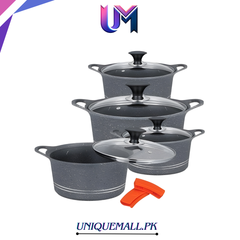 SONEX Eden King 10-Piece Gift Pack – Die-Cast Marble Coating with Glass Lids Black