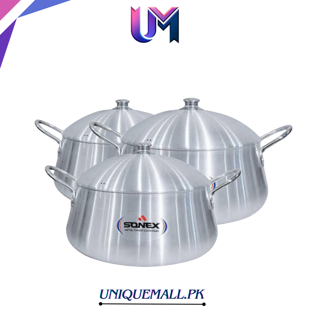 Sonex Omega Set 5-7 – Premium Belly-Shape Metal Finish Cookware Set