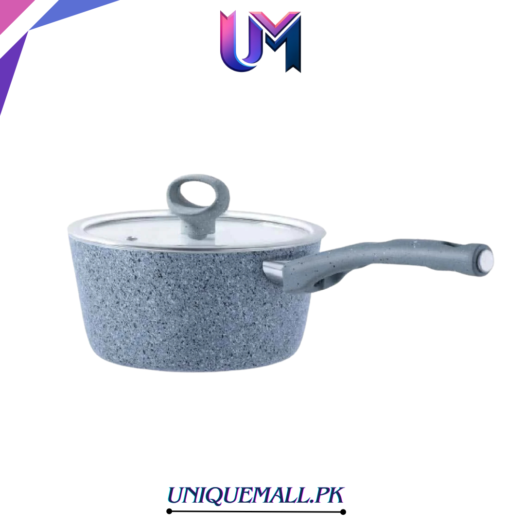 SK Non Stick Marble Coated Signature Sauce Pan – Grey | 18 cm