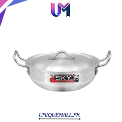 Sky Metal Finish Grooved Karahi  All Sizes