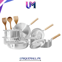 Sky 15-Pcs Heavy Weight Cookware Set – Metal Finish