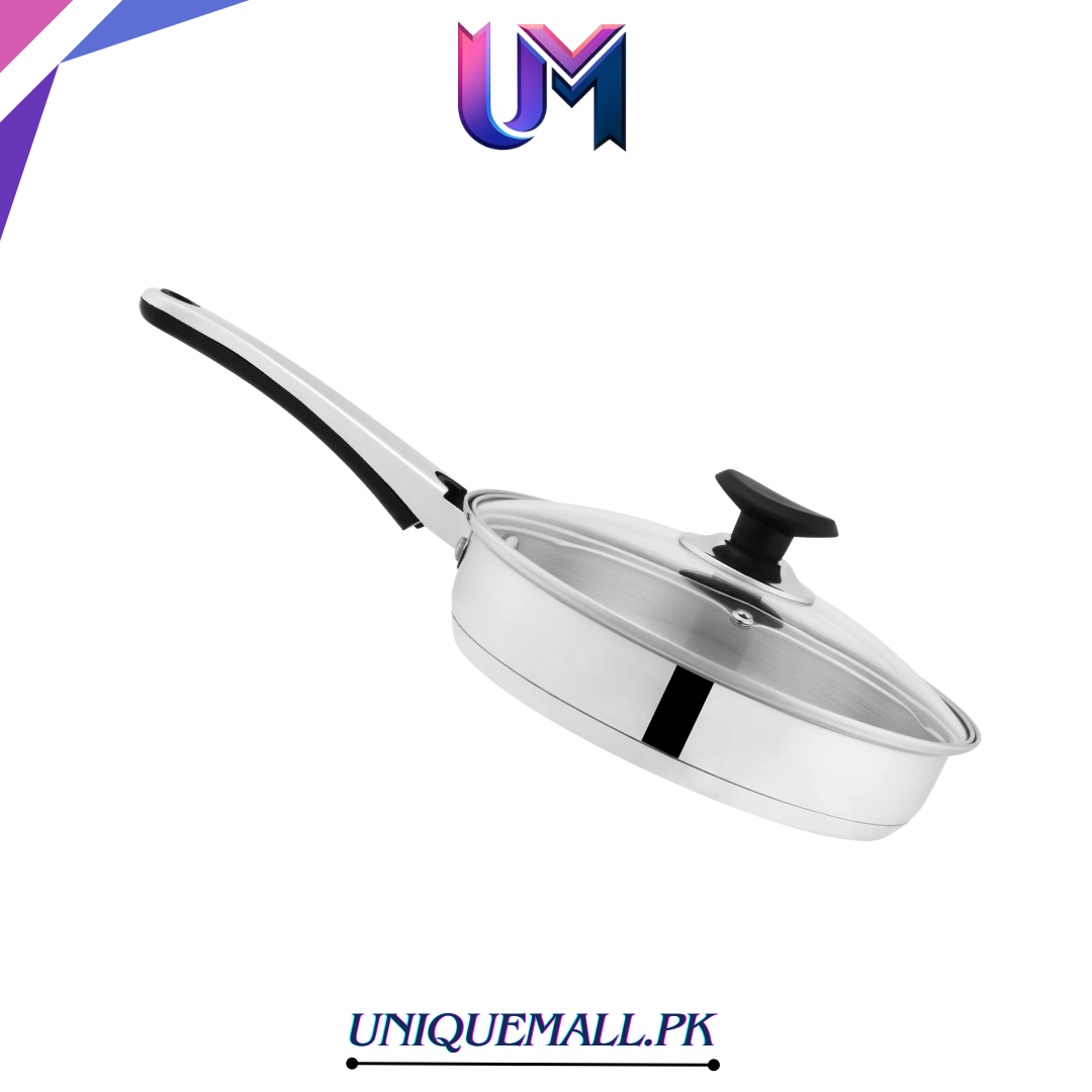 Sonex Supreme Stainless Steel Fry Pan with Glass Lid