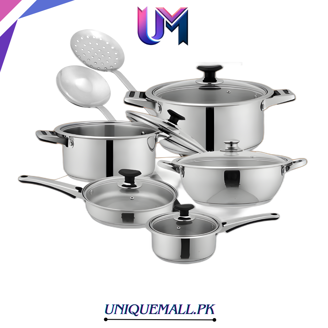 Sonex Mega Classic 12-Pc Stainless Steel Cookware Gift Pack