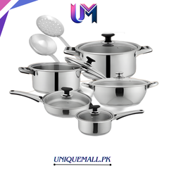 Sonex Mega Classic 12-Pc Stainless Steel Cookware Gift Pack